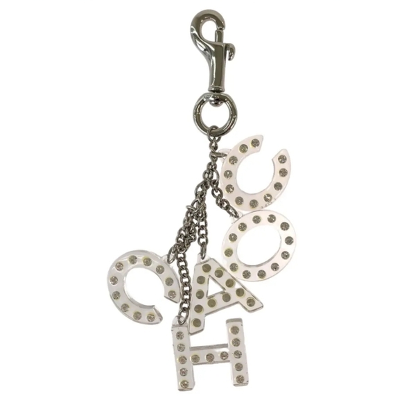 Coach Plastic Keychain Charm with Swarovski Rhinestones - Picture 1 of 3